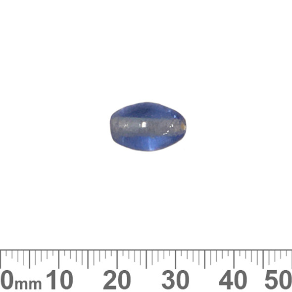 Light Blue 12mm Oval Glass Beads
