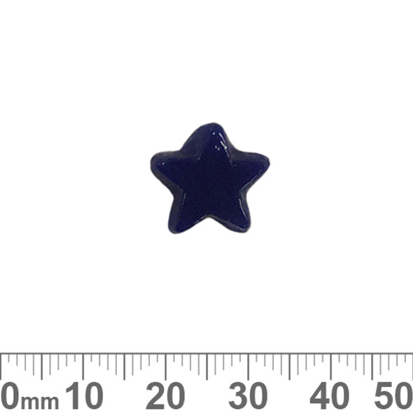 Opaque Dark Blue 15mm Star Glass Beads