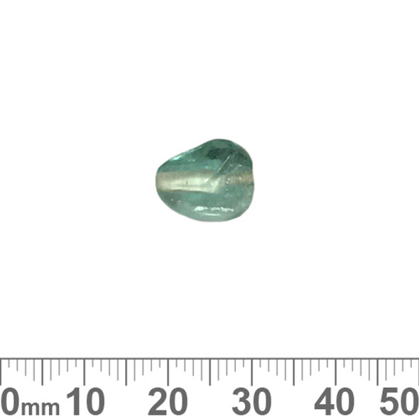 Light Teal 12mm Flat Half Disc Glass Beads