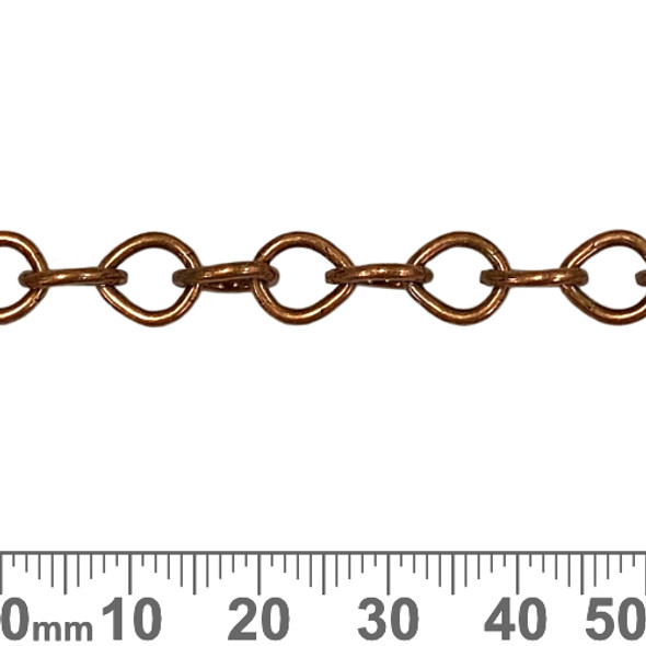 Copper 8.5mm Tear Drop Loop Chain