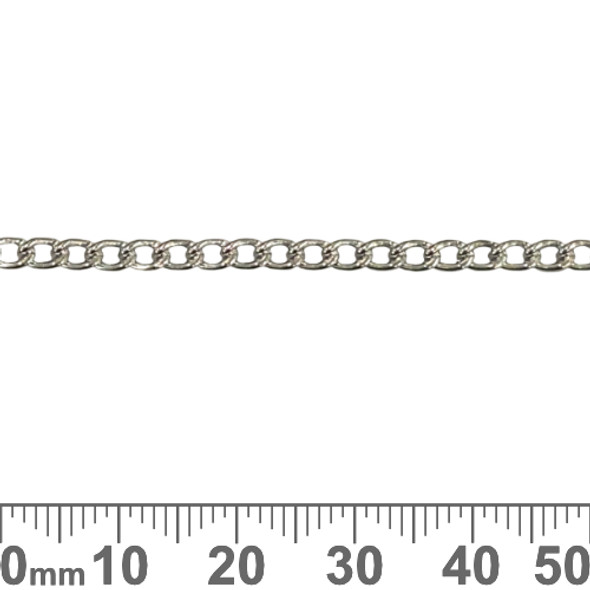 Bright Silver 4mm Aluminium Small Twisted Chain