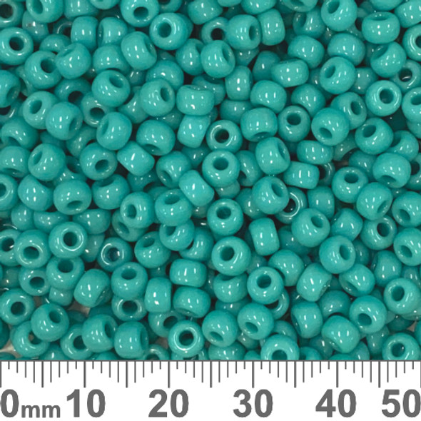 6/0 Opaque Turquoise Green Japanese Seed Beads