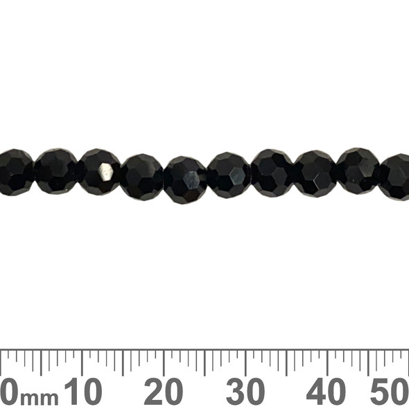 BULK 6mm Black Annelia Round Glass Crystal Beads