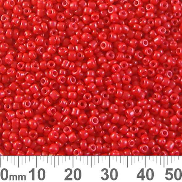 11/0 Opaque Cherry Red Seed Beads