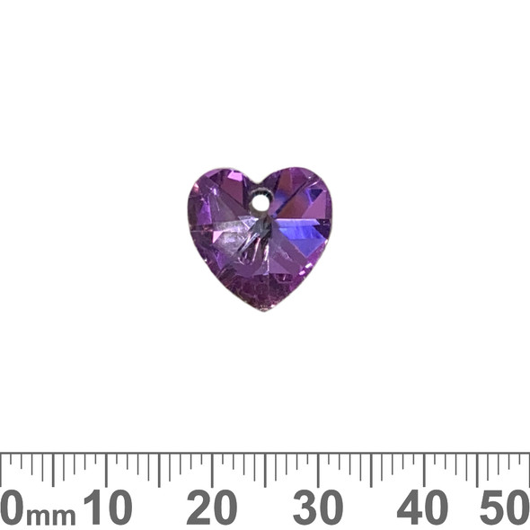 BULK 14mm Purple/Blue Annelia Glass Crystal Heart Beads