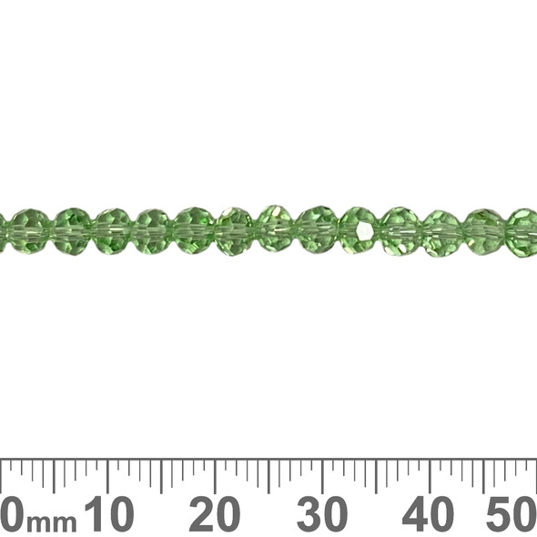 Peppermint Green 4mm Round Glass Crystal Strands