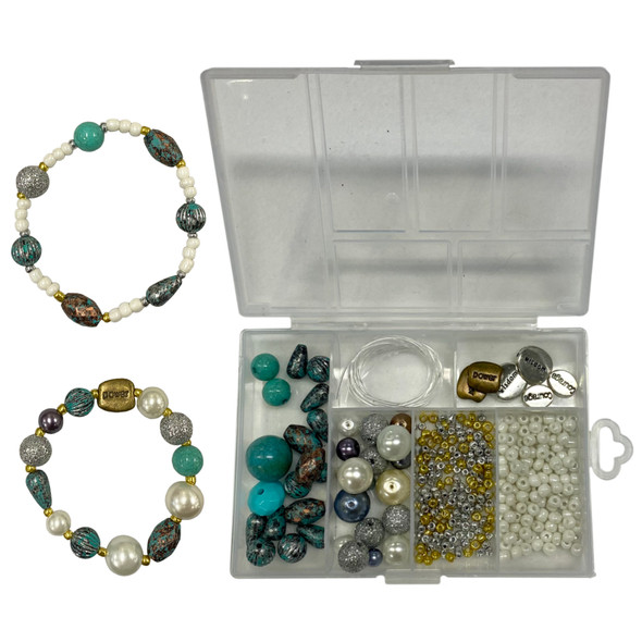 Teal Elastic Bracelet Gift Pack