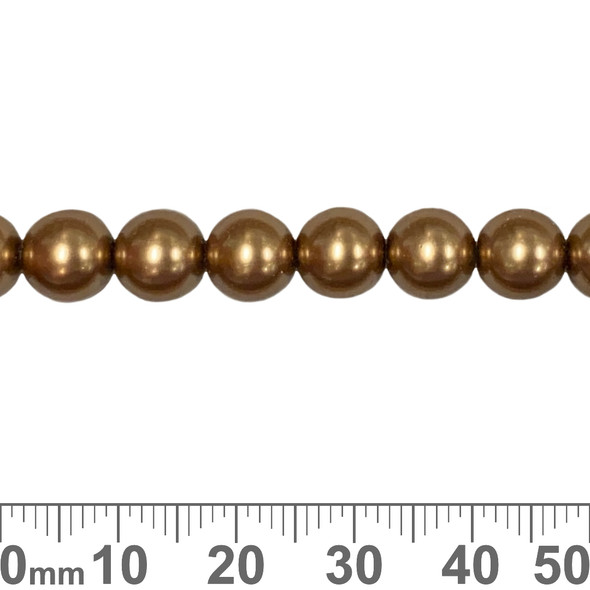 BULK Bronze 8mm Preciosa Glass Pearls