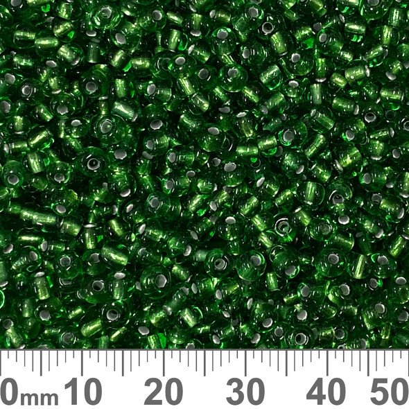 8/0 Medium Green S/L Seed Beads