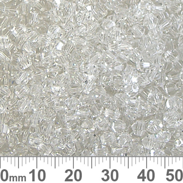 BULK 4mm Crystal Clear Annelia Bicone Glass Crystal Beads