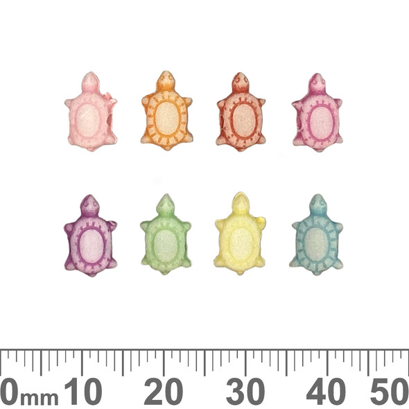 Colourful 7mm Turtle Acrylic Bead Mix