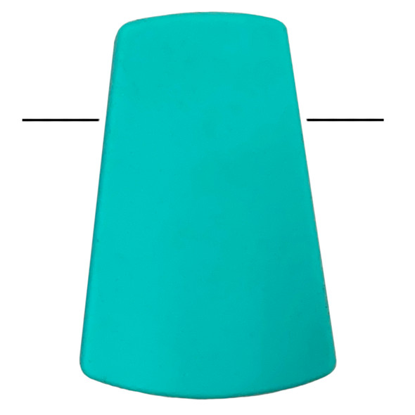50mm Teal Silicone Wedge Bead Pendant