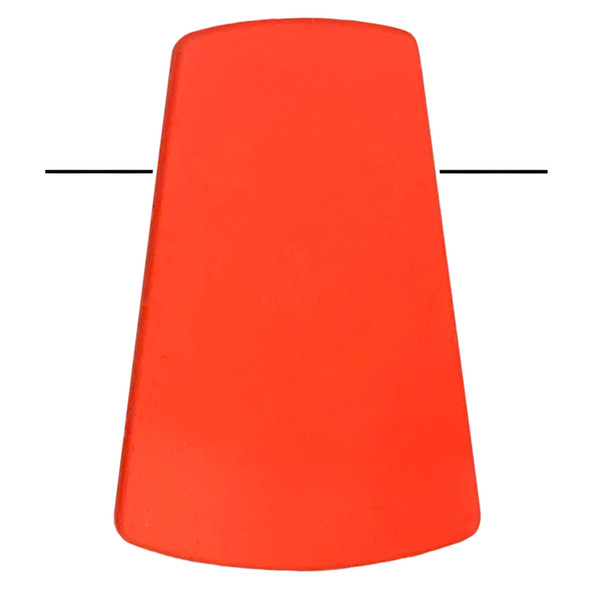 50mm Red Silicone Wedge Bead Pendant