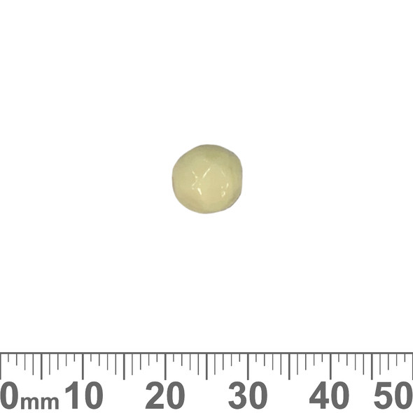 Beige 9mm Soft Faceted Round Glass Beads
