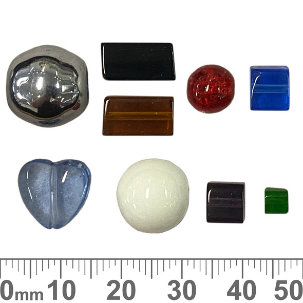 Plain Geometric Glass Bead Mix