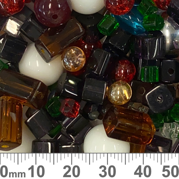 Plain Geometric Glass Bead Mix