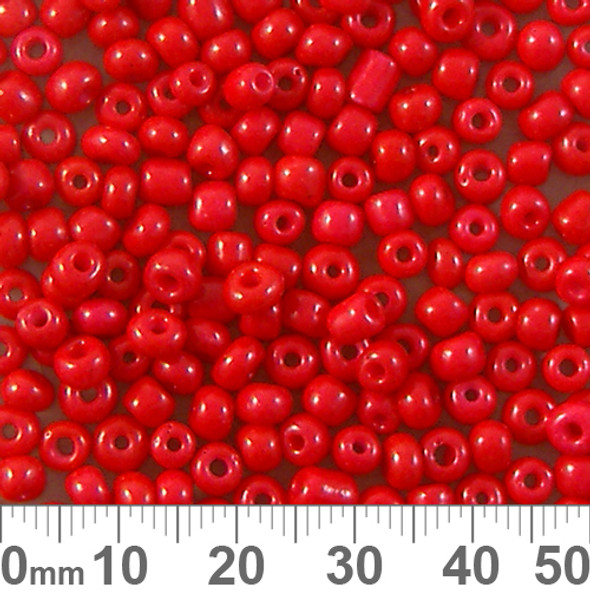 6/0 Opaque Cherry Red Seed Beads