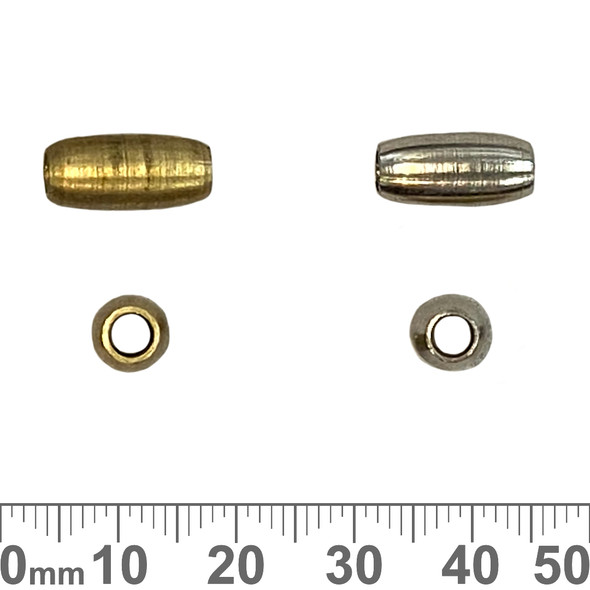 11mm Oval Metal Beads