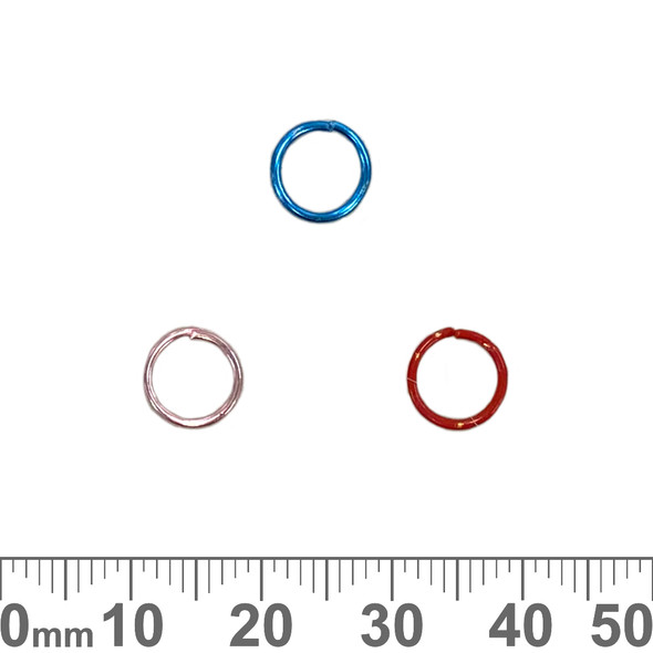 8mm x 0.9mm Coloured Jump Rings