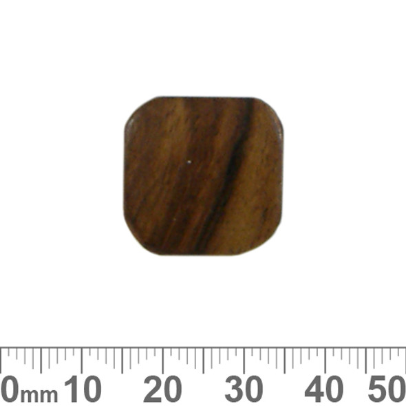 Flat Square Brown Wooden Beads