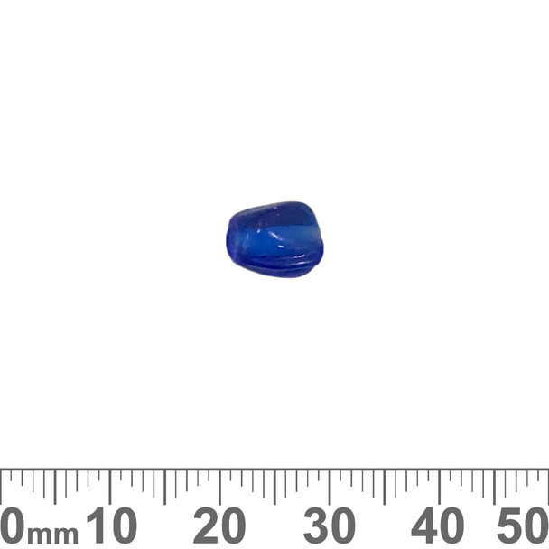 Dark Blue 10mm Rounded Rectangle Glass Beads