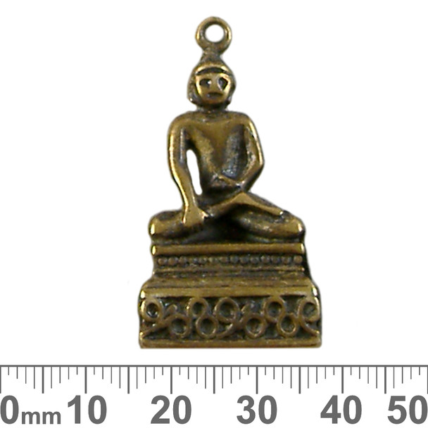 38mm Seated Buddha Metal Pendant 1