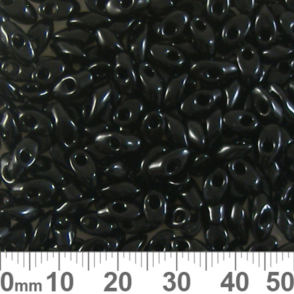 Black Long Magatama Beads