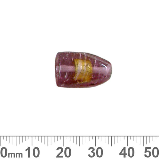 17mm Rose/Gold Foil Triangle Bead