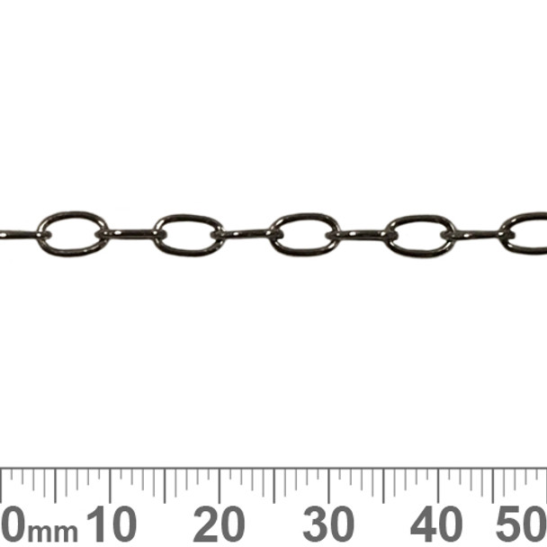 Black 8.5mm Rectangular Link Chain