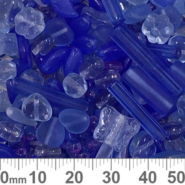 Light Blue Czech Glass Bead Mix