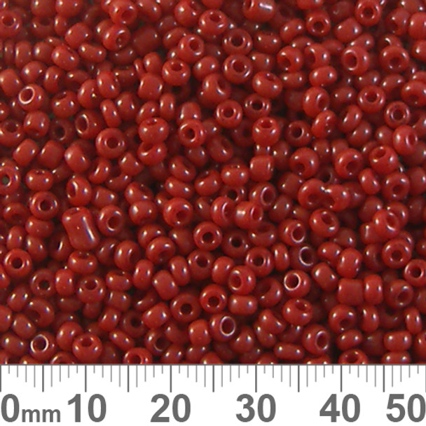 8/0 Opaque Dark Red Seed Beads