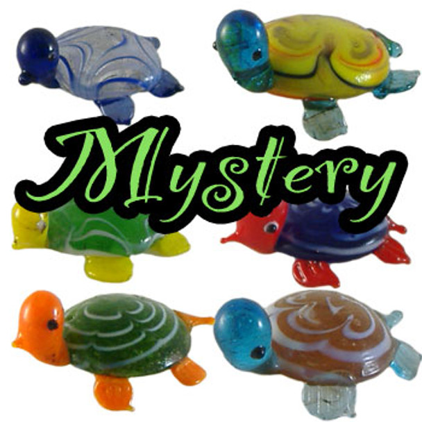 Small Glass Turtle Ornament - MYSTERY colour