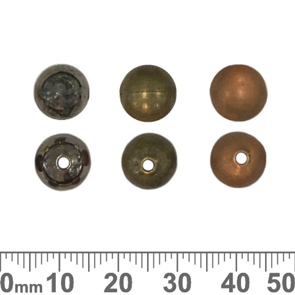 BULK 10mm Plain Metal Beads