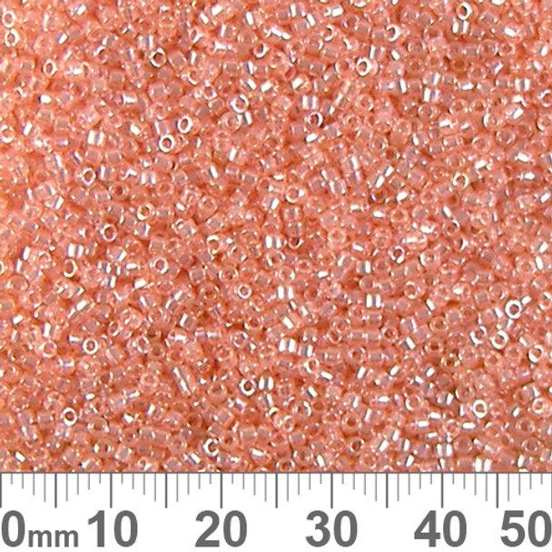 11/0 Transparent Glazed Lustre Pink Delica Seed Beads