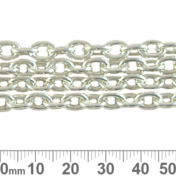Bright Silver 8.3mm Medium Heavy Oval Loop Chain