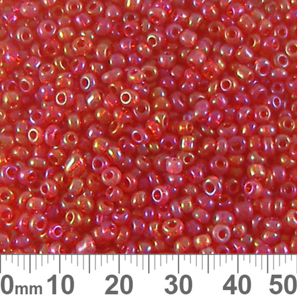 8/0 Orange Red AB Seed Beads