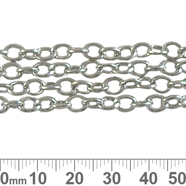 Nickel 6.2mm Oval Loop Chain