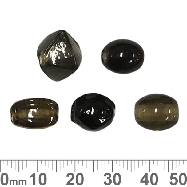 Grey/Black Glass Bead Mix