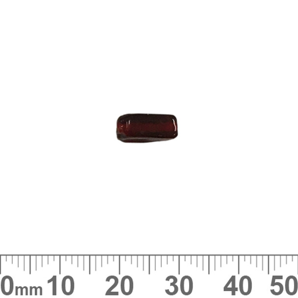 Dark Red 10mm Rectangular Glass Beads