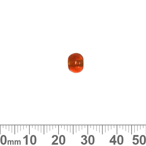 Orange 6mm Round Glass Beads