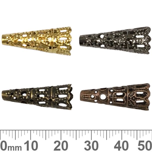 BULK Long Decorative Bead Caps