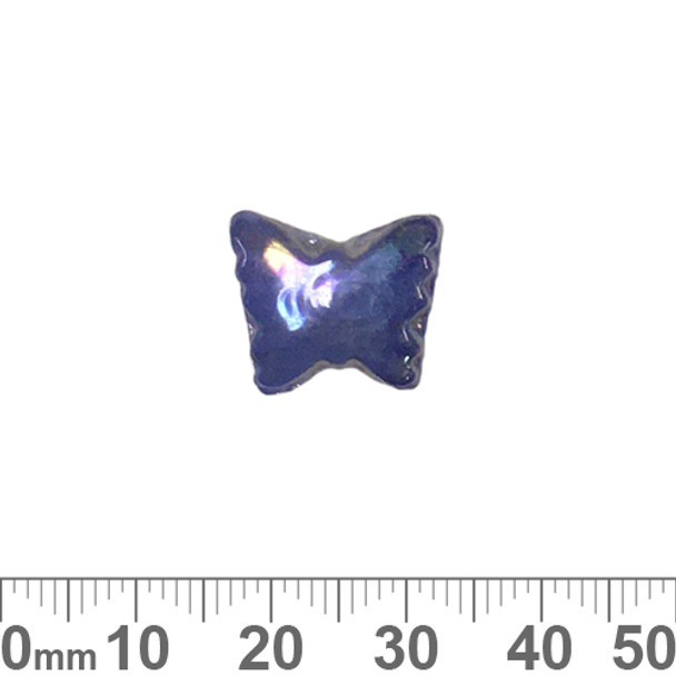 Opaque Dark Blue 15mm Butterfly Glass Beads