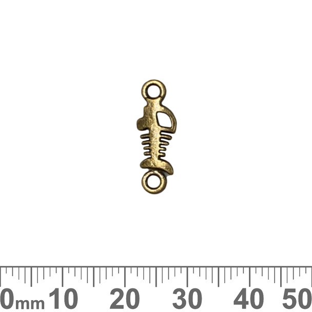 Fishbone Link Metal Charms