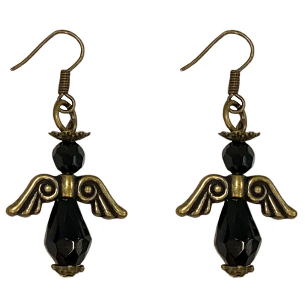 Goth Crystal Angel Earrings Project Instructions