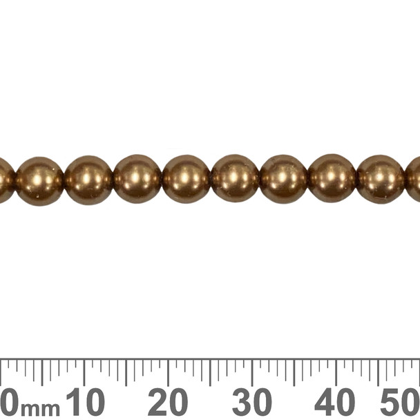 BULK Bronze 6mm Preciosa Glass Pearls