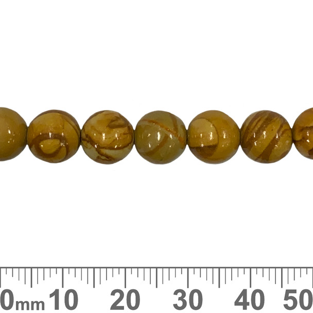 Wood Lace Jasper 8mm Round Beads
