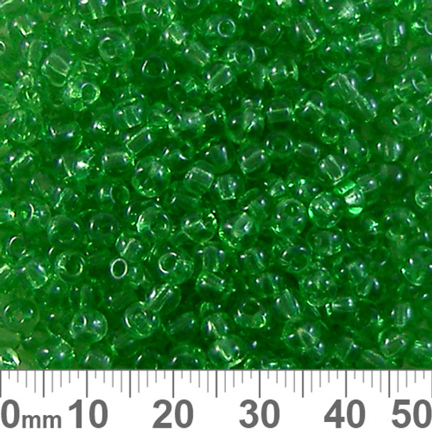 CLEARANCE 6/0 Green Glass Seed Beads