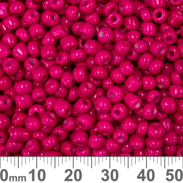 6/0 Hot Coat Bright Pink Seed Beads