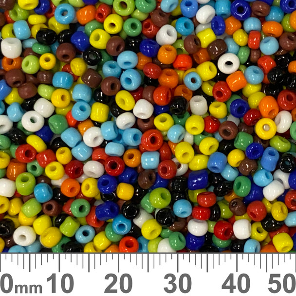 8/0 Opaque Rainbow Seed Beads