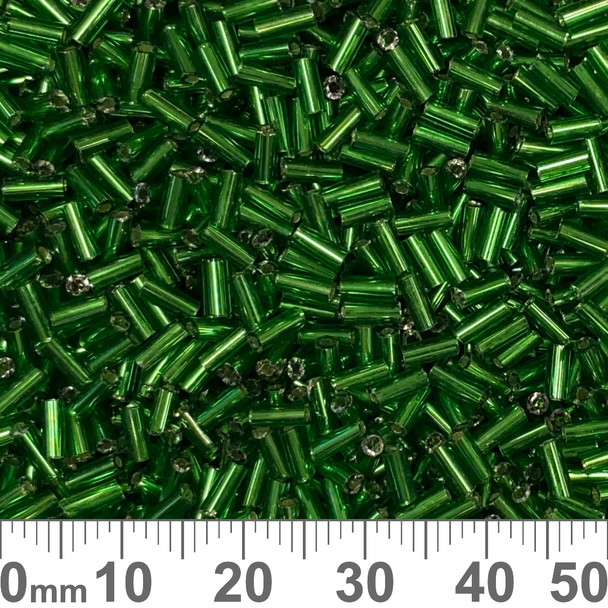 Medium Green S/L 5mm Bugle Beads